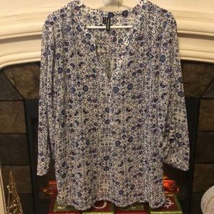 Maurices Sheer Print Top NWOT